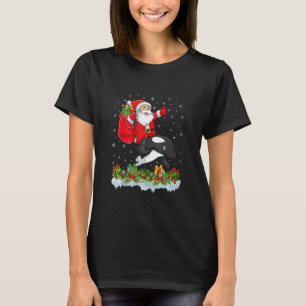 Belysning Julafton Funny Jultomten Riding Orca Fis T Shirt