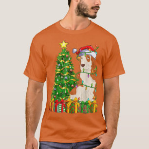 Belysning Julafton Träd Matching Santa Cocker Span T Shirt