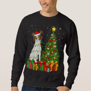 Belysning Julafton Träd Santa Hat Brittany Spain H Lång Ärmad Tröja