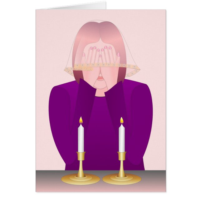 Belysning Shabbat undersöker kortet Hälsningskort (Framsidan)