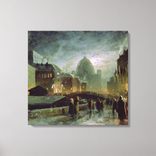 Belysningar i St Petersburg, 1869 Canvastryck