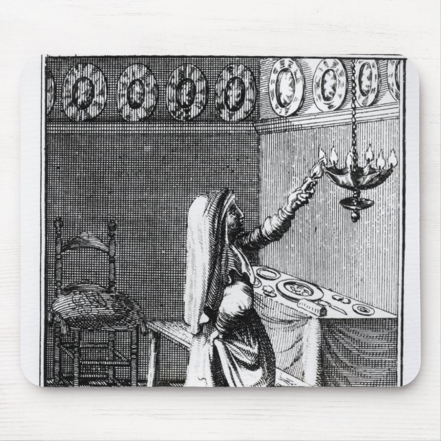 Belysningen av sabbatstearinljusen musmatta (Framsidan)