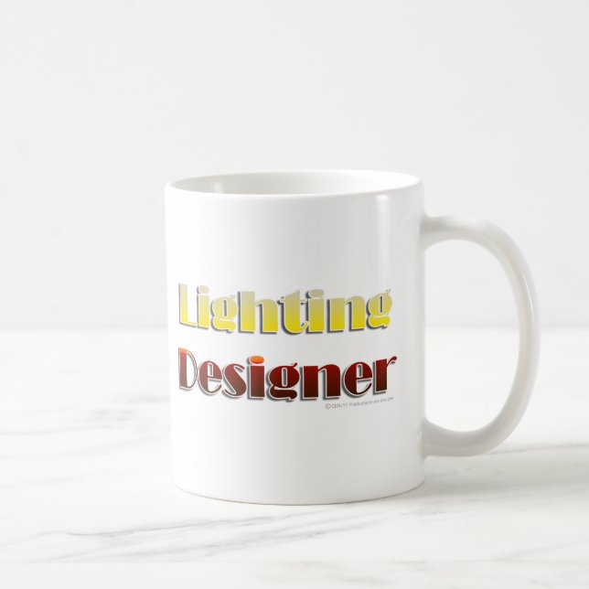 Belysningformgivare (text endast) kaffemugg (Höger)
