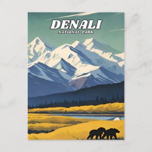 Belysningsreflektor för nationalparken Denali Vykort
