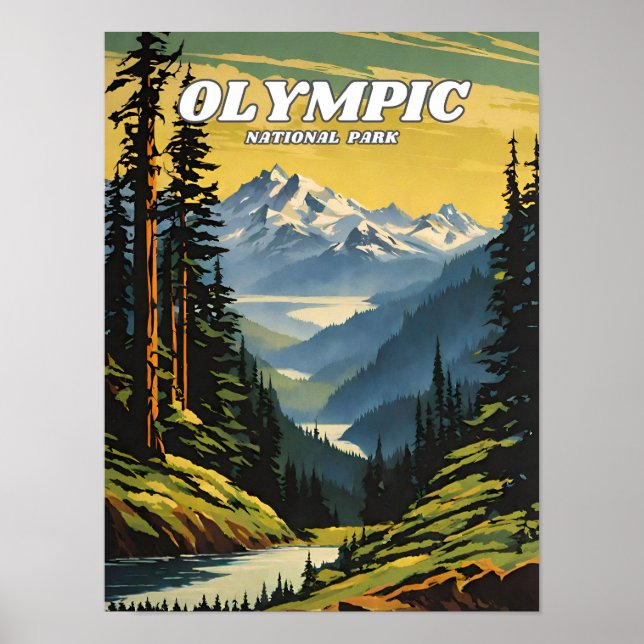 Belysningsretro Decorativ för den olympiska nation Poster (Framsidan)