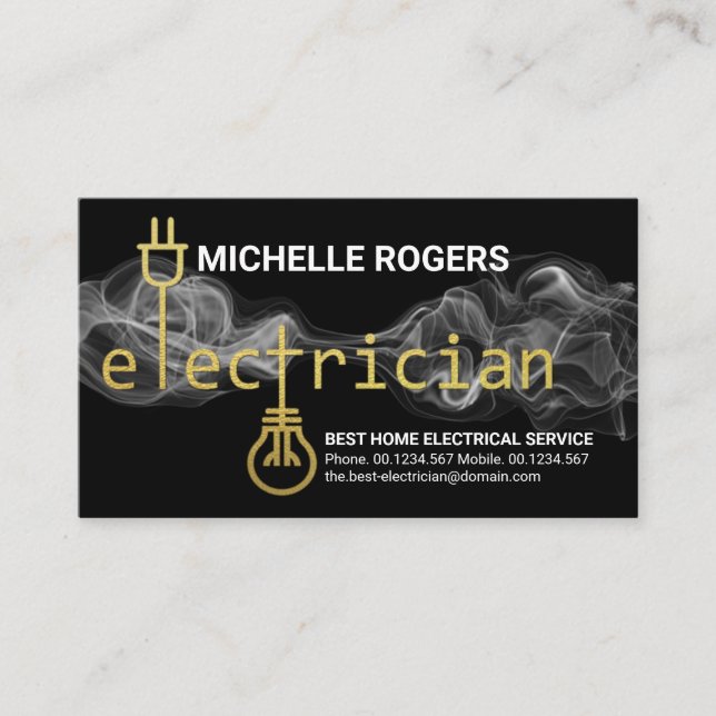 Belysningssignal för Snyggt Guld Visitkort (Framsida)