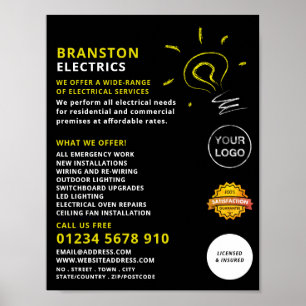 Belysningsskiss, elreklam poster