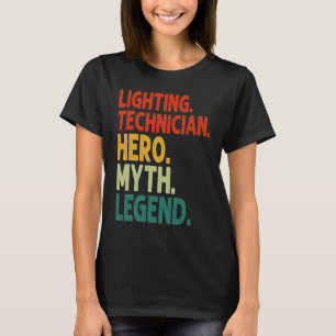 Belysningstekniker Hero Myth Legend Vintage Light T Shirt