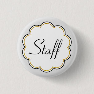 Bemanna för gränskammusslan för ID   det guld- Knapp