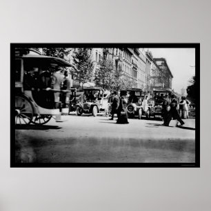 Bemanna och trafikera i Berlin, Tysklandet 1913 Poster