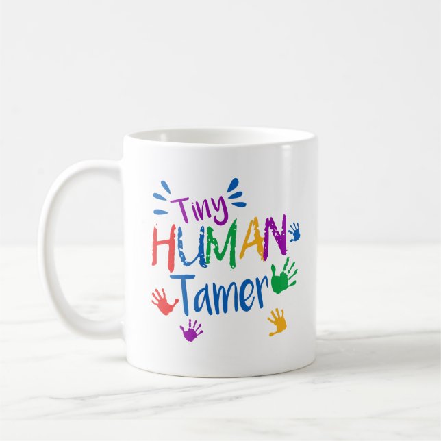 Bemannar den mer tamer Daycarefamiljeförsörjaren Kaffemugg (Vänster)