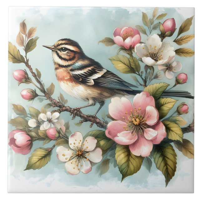 Bemanningsföretag för Cute bird älskare Kakelplatta (Framsidan)