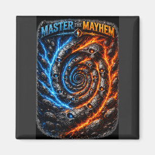 Bemästra Mayhem Skull – Fire vs Ice Electric Spl Magnet