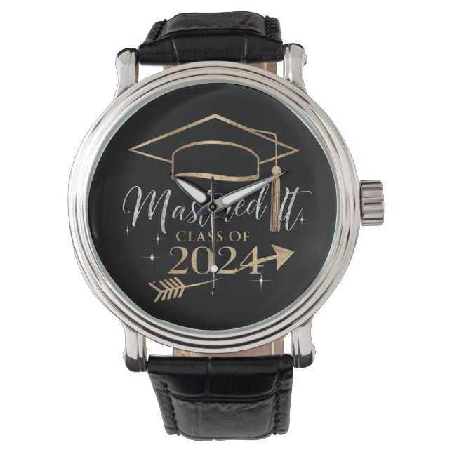 Bemästrat Det Klass 2024 Examenpresenter för Henne Armbandsur (Framsida)