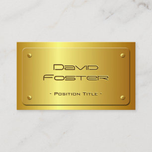 Bembossed Guld Plate look - Shiny Luxury Visitkort