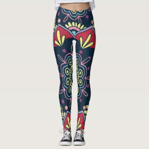 Bemiska blommigtar leggings