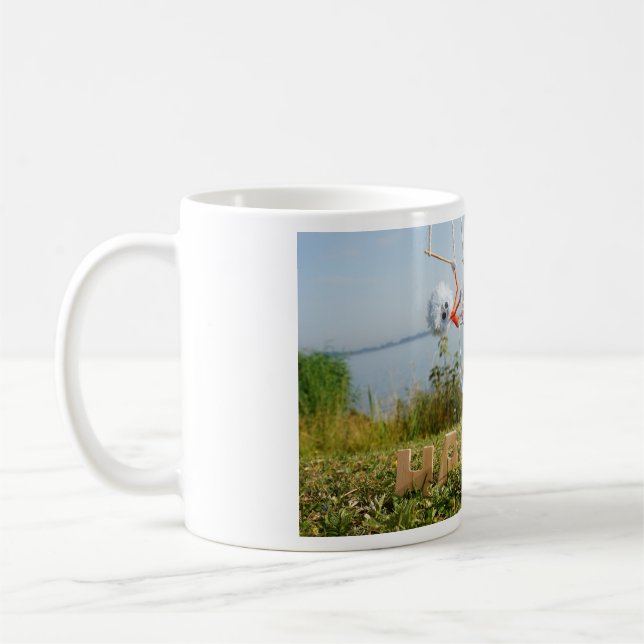 Bemoedigende fubby vibe. kaffemugg (Vänster)
