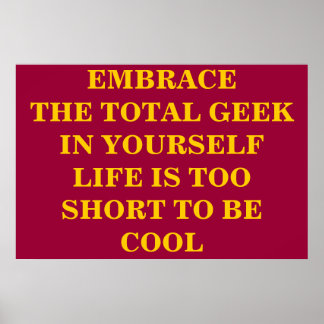 Bemra den totala Geek Poster