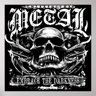 Bemra mörkret, frigör metall poster