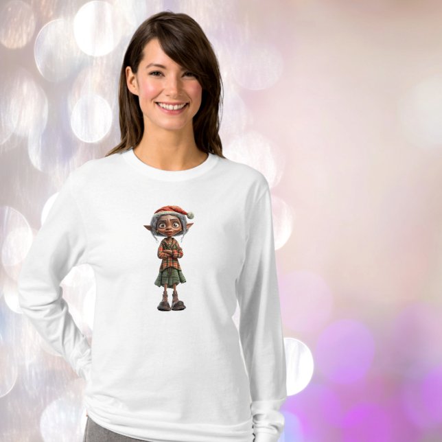 Bemusad mormor jul Elf Women's Tee (Skapare uppladdad)