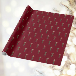 Bemusad mormor Jul Elf Wrapping Papper Presentpapper