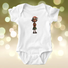Bemused Grandma jul Elf Baby Bodykostym T Shirt