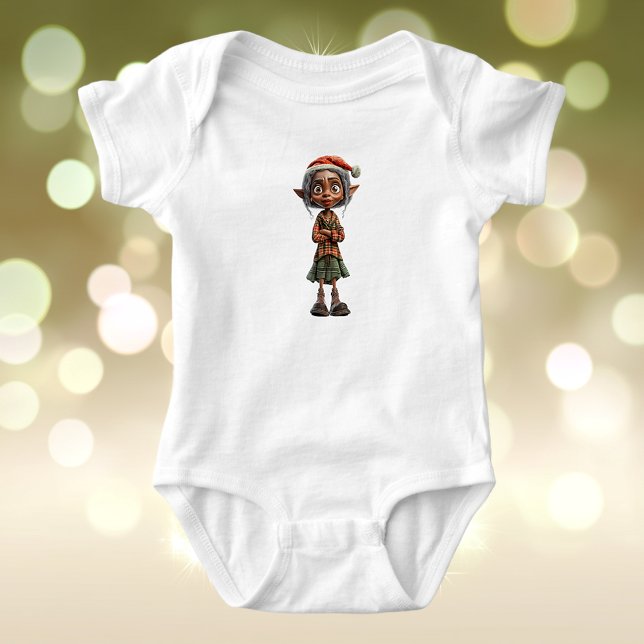 Bemused Grandma jul Elf Baby Bodykostym T Shirt (Skapare uppladdad)