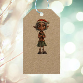 Bemused Grandma jul Elf Kraft Gift Märkres Presentetikett
