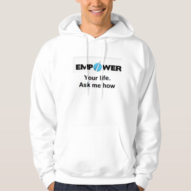 Bemyndiga knyter kontakt hoodie.en sweatshirt med luva (Framsida)