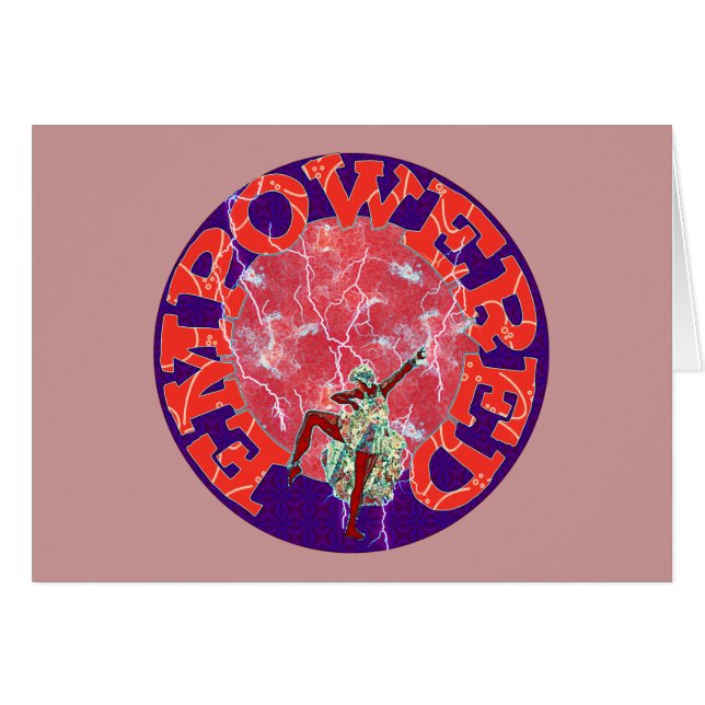 Bemyndigad kvinna hälsningskort (Framsidan Horizontal)