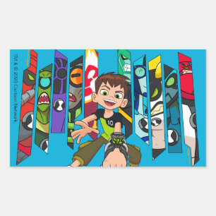 Ben 10 Alien Collection Graphic Rektangulärt Klistermärke