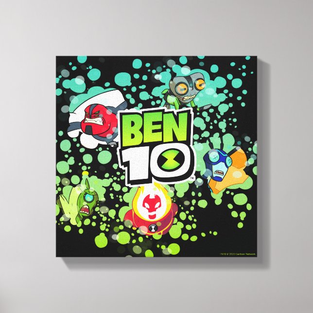 Ben 10 Alien Forms Bubble Graphic Canvastryck (Framsida)