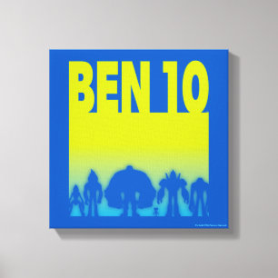 Ben 10 Alien Line-up-Logotyp Canvastryck