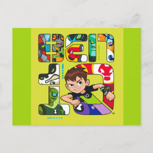 Ben 10 Alien Logotyp Inbjudan Vykort