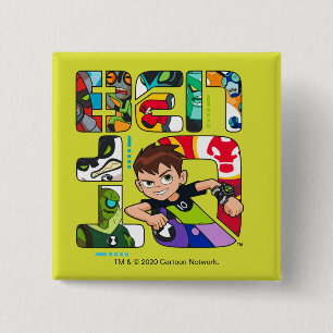 Ben 10 Alien Logotyp Knapp