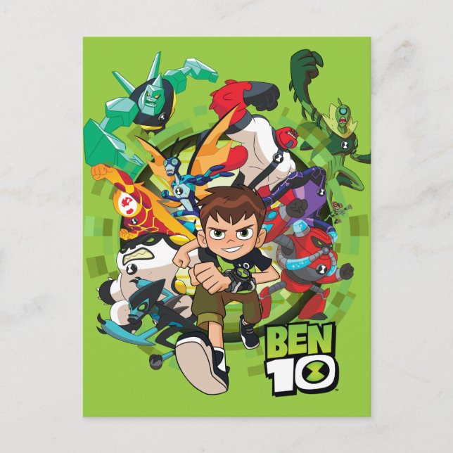 Ben 10 Alien Rush Graphic Inbjudan Vykort (Framsida)
