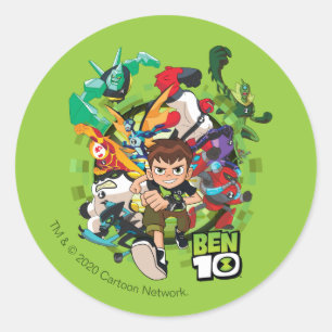 Ben 10 Alien Rush Graphic Runt Klistermärke