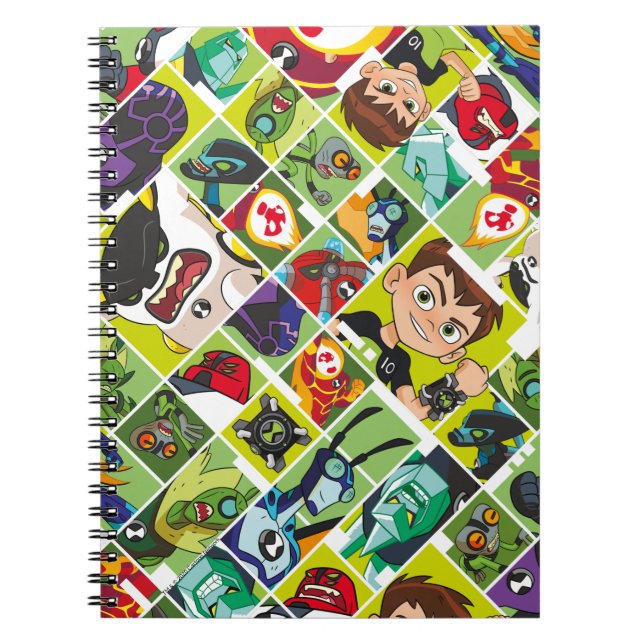 Ben 10 Alien Tile Mönster Anteckningsbok (Framsidan)