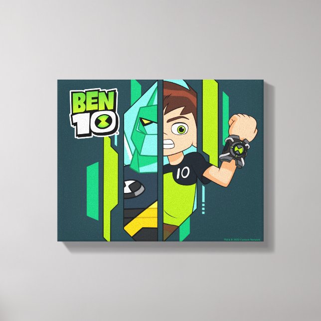 Ben 10 Diamondhead DNA-omvandling Canvastryck (Framsida)