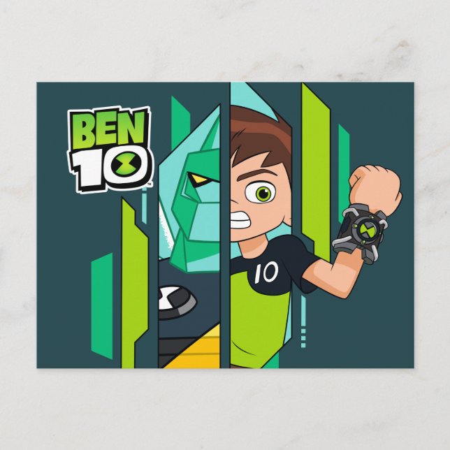 Ben 10 Diamondhead DNA-omvandling Inbjudan Vykort (Framsida)