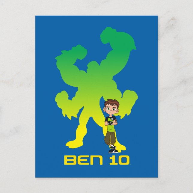 Ben 10 och fyra Armar Shadow Inbjudan Vykort (Framsida)