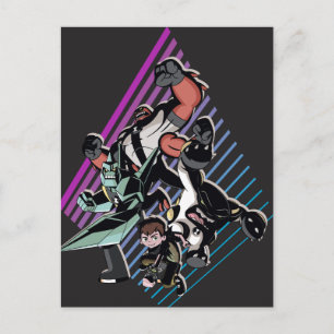 Ben 10 Retro Alien Group Graphic Inbjudan Vykort