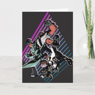 Ben 10 Retro Alien Group Graphic Kort