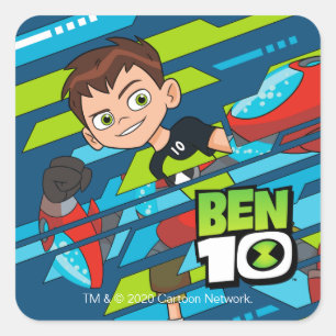 Ben 10 Spill DNA-omvandling Fyrkantigt Klistermärke