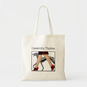 Ben Art Deco Kvinnor Greyhound Whippet Hund R Tygkasse