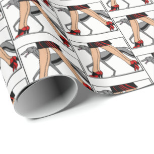 Ben Art Deco Women Greyhound Whistring Hund R Presentpapper