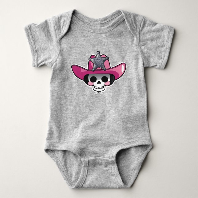 Ben att vara Vild, Skeleton Cowboy Girl Bodykostym T Shirt (Framsida)