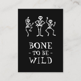 Ben att vara vild Skeleton Halloween-klassrumskort Visitkort