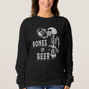 Ben av Beer Skeleton som dricker Beer Halloween Co T Shirt