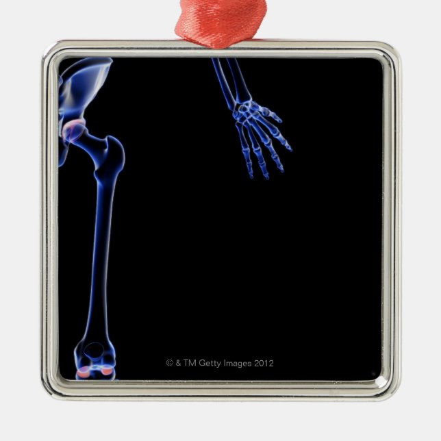 Ben av höften julgransprydnad metall (Framsidan)